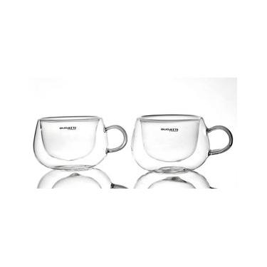 Imagem de Conjunto 2 Xícaras Chá Parede Dupla com Alça 200ml Bugatti