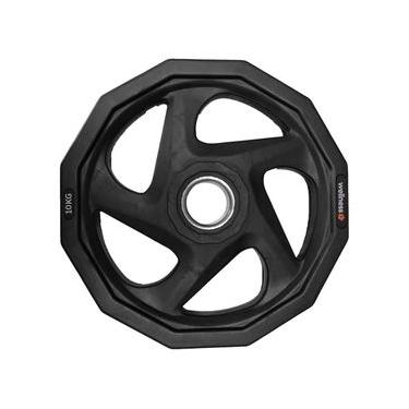 Imagem de Anilha 10,00Kg Rubber 5 Furos Wellness - WK012 WK012