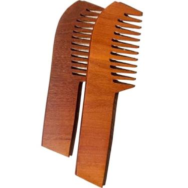 Imagem de Pente de Madeira para Cabelo e Barba com Benefícios Pentes Anti Frizz, Artesanal 20 cm(2)