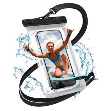 Imagem de Razobws Bolsa de telefone à prova d'água - Capa de telefone impermeável de 7,2 polegadas para viagem na praia, bolsa seca IPX8 para iPhone 15 14 Pro Max Galaxy S24 S23 Pixel 8, Essenciais de cruzeiro