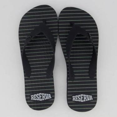 Imagem de Chinelo Reserva Listrado Bandeira Preto-Unissex
