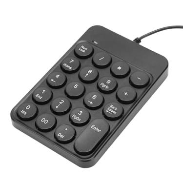 Imagem de Zyyini Teclado Numérico Com Fio USB, 19 Teclas Redondas Teclado Numérico Com Design Ergonômico Entrada de Dados e Contabilidade Financeira para Laptop
