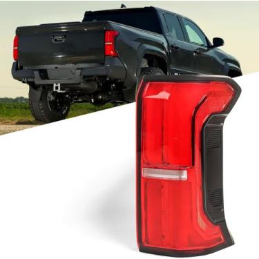 Imagem de SAFAUTOPARTS Par de montagem de luzes traseiras com arnês para Toyota Tacoma 2005-2015 halogênio e luzes traseiras de LED, lâmpadas de freio traseiras do lado do passageiro e do motorista, lente fumê