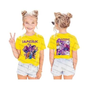 Imagem de Camiseta Infantil De Halloween Kpop Demon Hunters Harajuku Casual De A