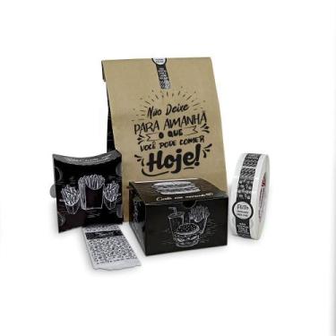 Imagem de Kit Embalagens Delivery, Lanches E Hambúrguer P - 200Un Cada - Pdv Pri