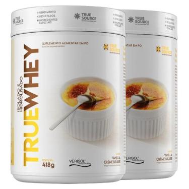 Imagem de Kit 2 Whey Protein Isolado Baunilha Brulee 418g True Source-Unissex