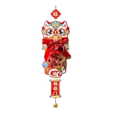 Imagem de MotiveTech Enfeite de Natal Chinês 2026 para Pendurar, Decoração Tradicional para Porta de Quarto, Festival da Primavera, Bênção
