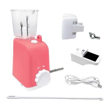 Imagem de UGPLM Máquina de Tricô Elétrica para Crochê, Ferramenta de Tecelagem Doméstica Prática, Tear de Tricô Automático para Projetos de Artesanato DIY, Rosa