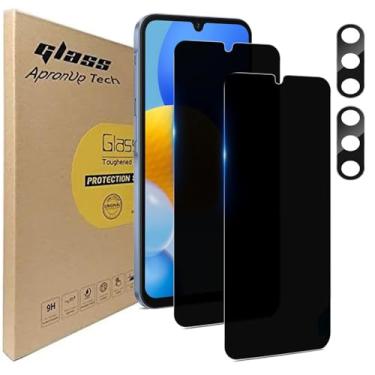 Imagem de ELEYBTEH [Pacote com 2 + 2 protetores de tela de privacidade para Samsung Galaxy S25 FE 5G, protetor de vidro temperado com protetor de lente de câmera, antiespião, antiarranhões, proteção de película