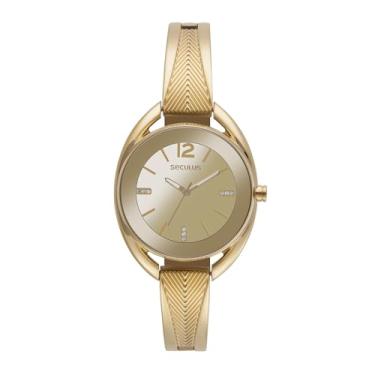 Imagem de Relógio Seculus Feminino Dourado Fundo Espelhado Bracelete 23756LPSVDB1