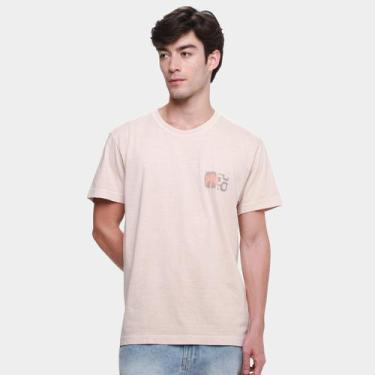 Imagem de Camiseta Osklen Stone Seaside View Masculina, Rosa, GG