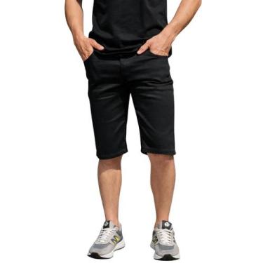 Imagem de Bermuda Short Jeans Masculina Tradicional Com Lycra Tecido Premium - M