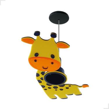 Imagem de Luminária Pendente Infantil Girafa Safari Zoo Bichinho Bebe - Shin Tec