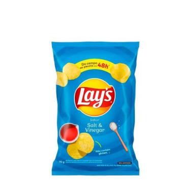 Imagem de Batata Lays Salt Vinegar Sabor Sal e Vinagre Elma Chips  70g