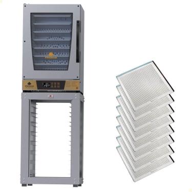 Imagem de Kit Forno Turbo Elétrico Progás Plus C-vapor 220V Com Mesa Mes-008 Prp E 8 Bandejas Imeca