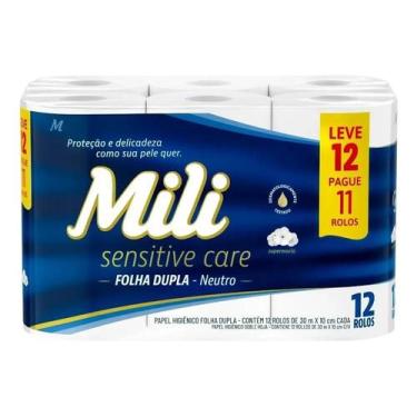 Imagem de Papel Higiênico Sensitive Care Folha Dupla 12 Rolos Mili