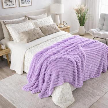 Imagem de Manta Cobertor Canelada Soft - Aconchego - Conforto - 2,00m x 1,80m - 