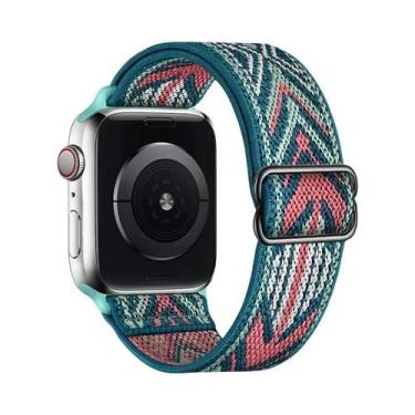 Imagem de Pulseira Ajustável De Nylon Elástico Solo Loop Para Apple Watch 49mm 4