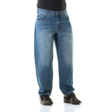 Imagem de Calça Jeans Masculina Arauto Baggy Brown, Azul médio, 40