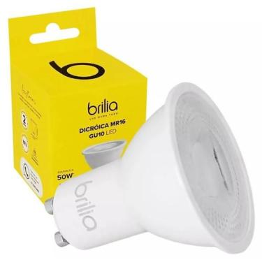 Imagem de Lâmpada Led Brilia Dicróica MR16 7W GU10 Bivolt 2700 K - Branco Quente
