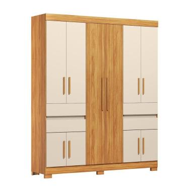 Imagem de Guarda Roupa Casal Vizanno 10 Portas Cinamon Off White - Demóbile