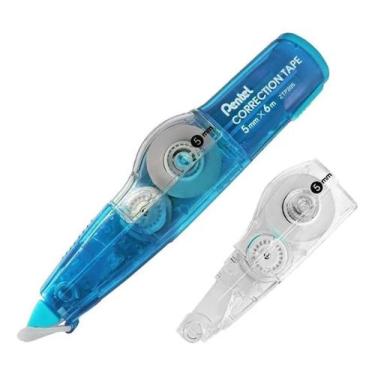 Imagem de Fita Corretiva Escolar Pentel (5mm X 6 M) + Refil Azul