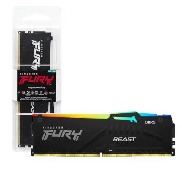 Imagem de Memória RAM Kingston Fury Beast RGB 8GB 6000MHz DDR5 CL36 Para Intel X