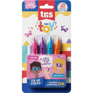 Imagem de Giz de Cera Jumbo TRIS TOY Facial Fashion Blister - Summit