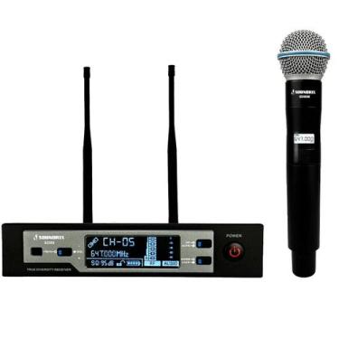 Imagem de Microfone Sem Fio Profissional UHF 80 Canais SD80M Soundrix