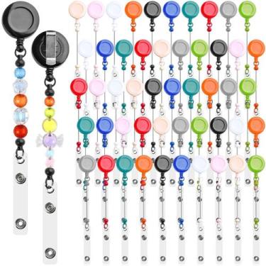 Imagem de Porta Crachá Retrátil Boocalny 50 Unidades Multicolorido 74 cm