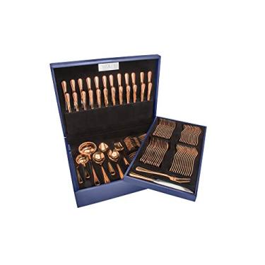 Imagem de FAQUEIRO 130 PCS PVD ROSE AVALON C/ESTOJO DE MADEIRA