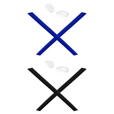 Imagem de Mryok Kits de substituição para fones de ouvido Oakley Gauge 6 OO6038 – Opt, Azul e preto, One Size