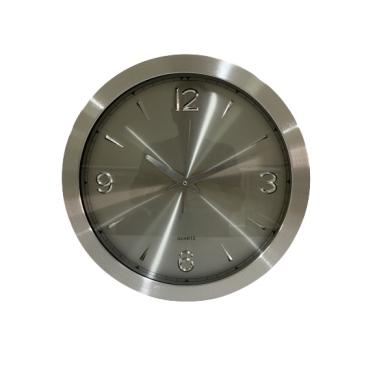 Imagem de Relógio De Parede Grande Alumínio 35,5 X 35,5 Cm