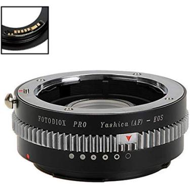 Imagem de Adaptador de montagem de lente Fotodiox Pro compatível com lente SLR Yashica 230 AF para corpo de câmera D/SLR de montagem Canon EOS (EF, EF-S) - com chip de confirmação de foco Gen10 e seletor de controle de abertura integrado