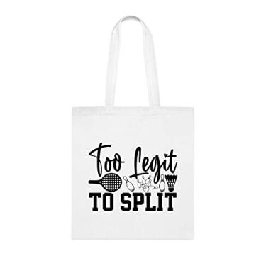 Imagem de Too Legit To Dividir, Presente Dividido, Bolsa de Ombro, Sacolas Reutilizáveis, Cesta de Aniversário de Natal, Branco