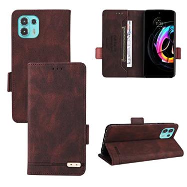 Imagem de YUNCHAO Caixa de telefone Para Motorola Edge 20 Lite / 20 Fusion Magnetic Glop Leather Telefone capa para celular