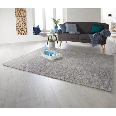 Imagem de Tapete Sala 300X400 Alto Relevo Realce Liso 51 Cinza Prata