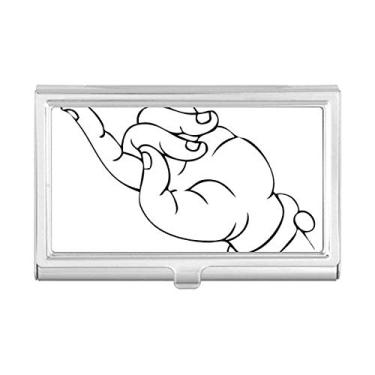 Imagem de Porta-cartões de visita com estampa de ilustração simples da Culture Hand