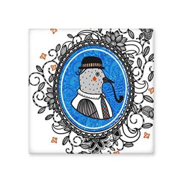 Imagem de Chapéu de pombo, folha de flor, desenho animado, azulejo de cerâmica, decalque brilhante