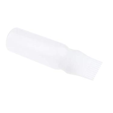 Imagem de Bonarty Aplicador de tintura de cabelo de plástico para salão de beleza, escova dispensadora de pente, 60 ml - Branco