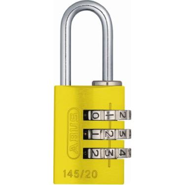 Imagem de ABUS Cadeado de combinação redefinível de 145/20 C, 20 mm, corpo de 3 dígitos, amarelo
