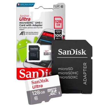 Imagem de Cartão Memória 128Gb Micro Sd Ultra Sandisk 100%