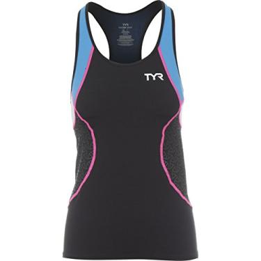 Imagem de TYR 859TCFXTP6AS Regata feminina triângulo concorrente, preto/azul/rosa, pequena