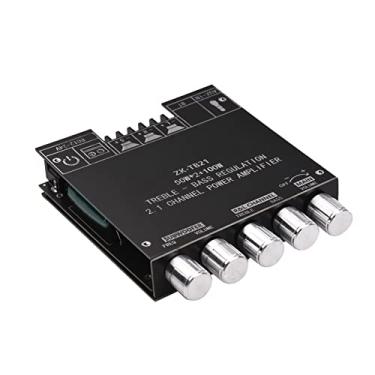 Imagem de SIMBAE Módulo Amplificador De Áudio De 2.1 Canais Módulo de amplificador de potência de subwoofer de 2.1 canais kit DIY 50Wx2+100W controle de volume de graves agudos DC 12-24V BT placa de amplificado
