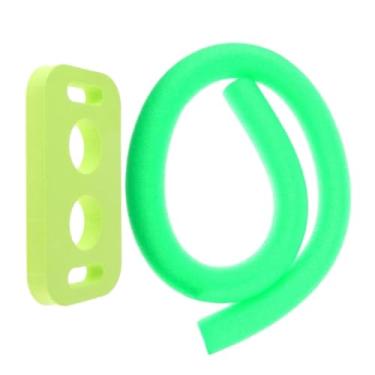 Imagem de Deevoka Macarrão flutuante para piscina com conector, tubo de espuma redondo flexível para piscina de 2,6 x 59 polegadas, Verde