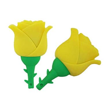 Imagem de Pen Drive USB 8GB Rose Model USB 3.0 Pen Drive USB Drive Memory Stick U Disk Flash Disk (Amarelo)