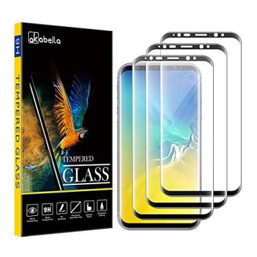 Imagem de AKABEILA [Pacote com 3 películas protetoras de tela para Samsung Galaxy S9 Plus HD, vidro temperado, rigidez 9H, antiarranhões, sem bolhas [cobertura total] 6,2 polegadas