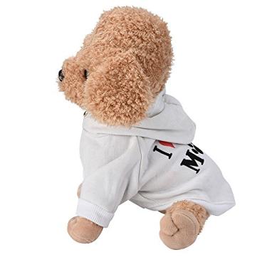 Imagem de Vestido de cachorro respirável camiseta para animais de estimação pulôver roupas para cães pequenos fantasia de malha roupas para cães e gatos suéter quente branco grande