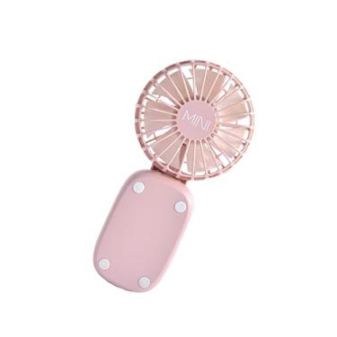 Imagem de Ciieeo 1 Unidade fã ventilador portátil ventilador de mesa mini ventilador ventoinha ventilador dobrável ventilador recarregável USB Multifuncional leque dobrável rosa