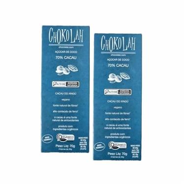 Imagem de Kit 2X: Chocolate 70% Cacau com Açúcar de Coco Orgânico CHoKolaH 70g